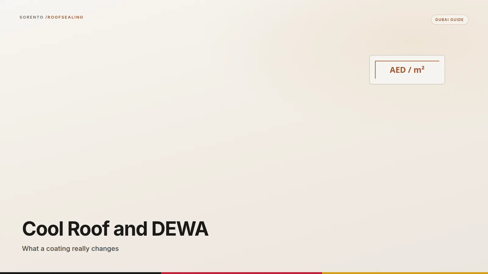 Cool roof coating and DEWA bill guide cover for Dubai villas