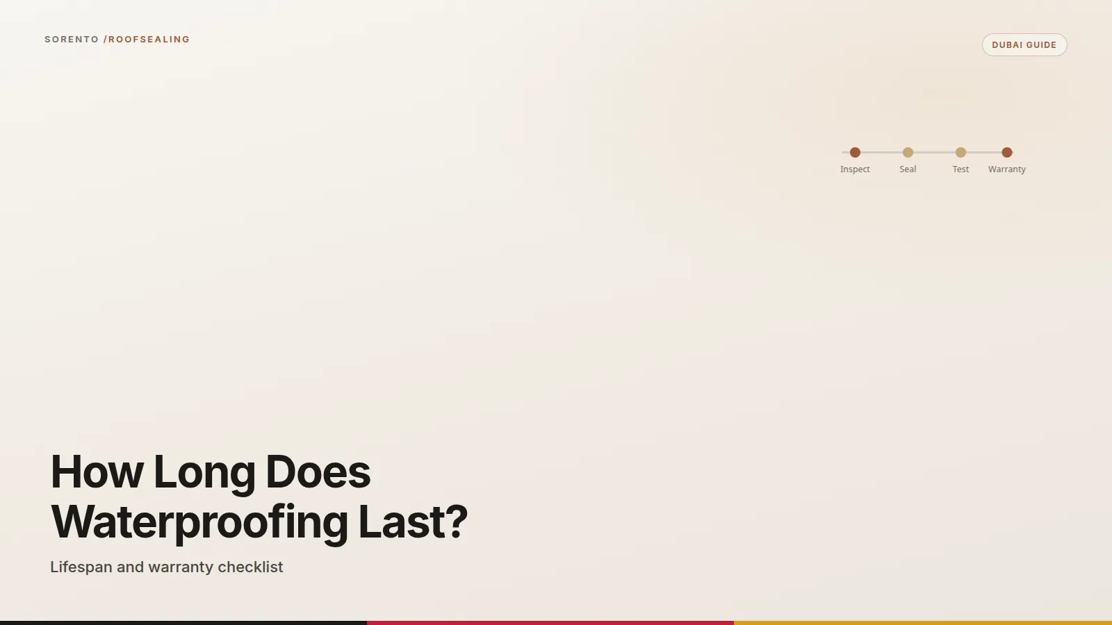 How long roof waterproofing lasts in Dubai guide cover with inspection to warranty timeline