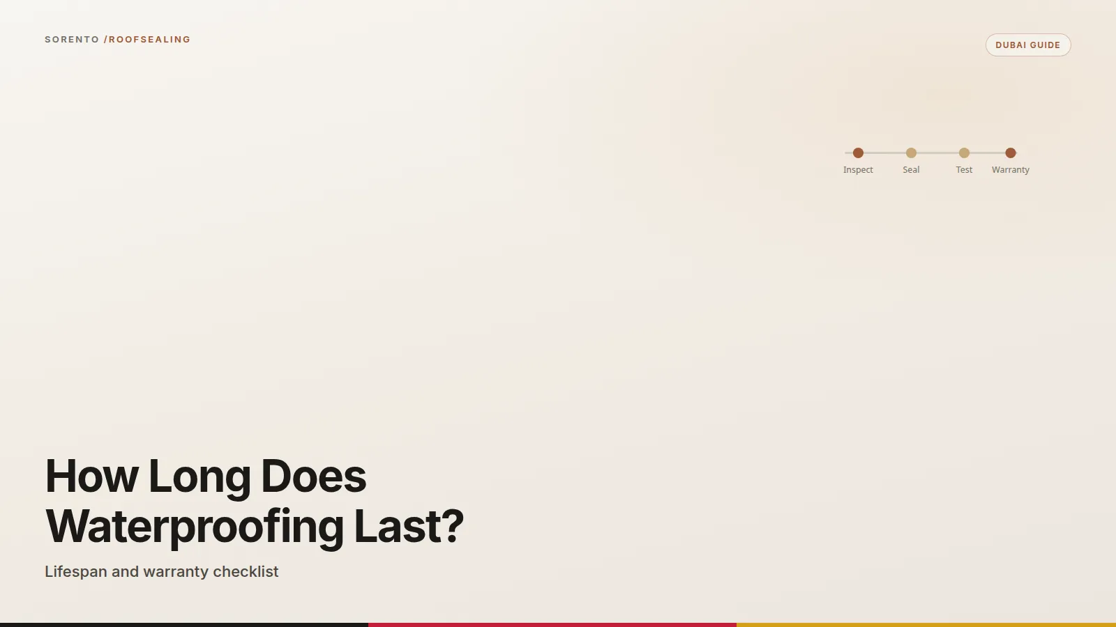 How long roof waterproofing lasts in Dubai guide cover with inspection to warranty timeline