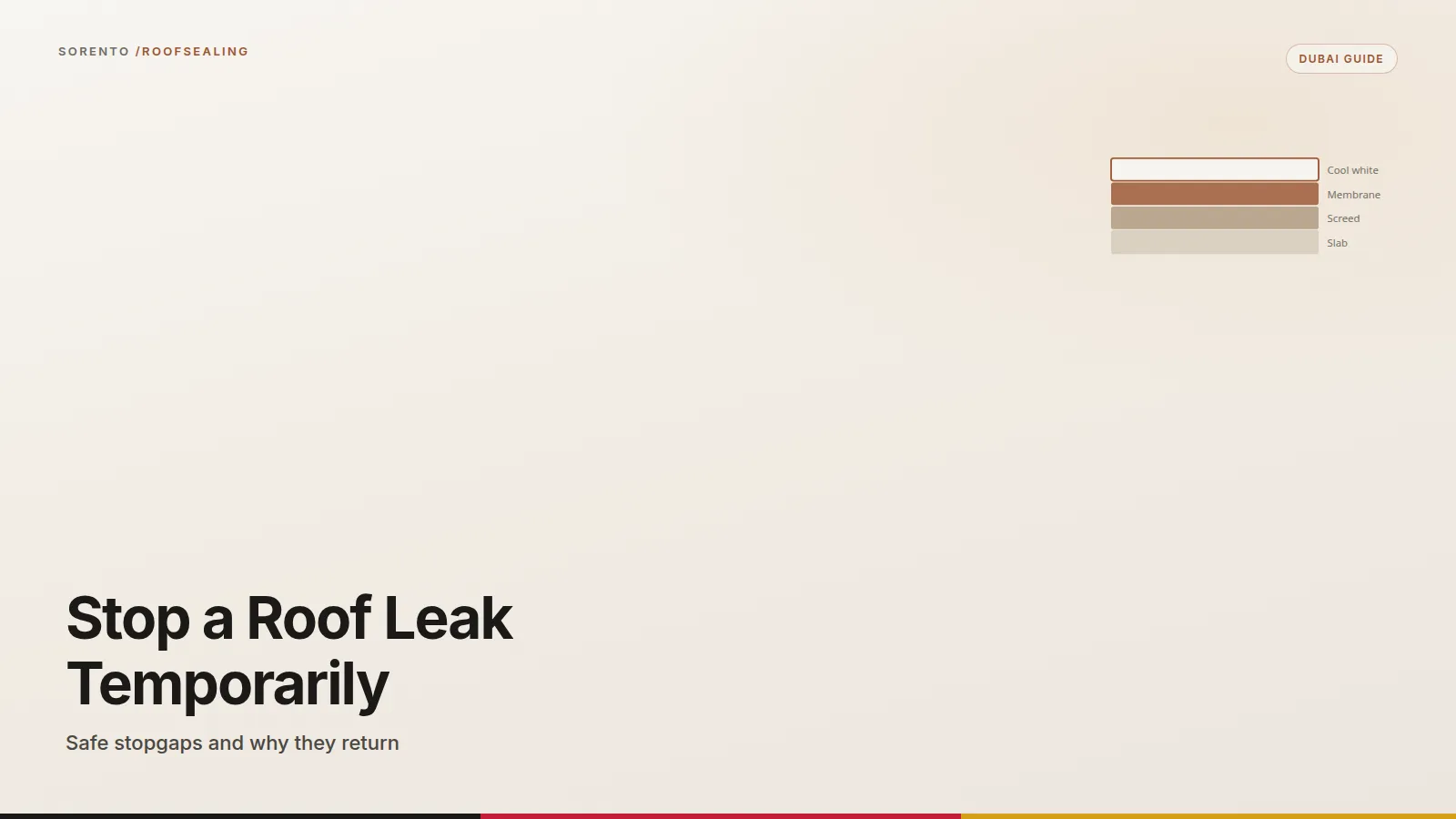 How to stop a roof leak temporarily indoors and why temporary fixes come back