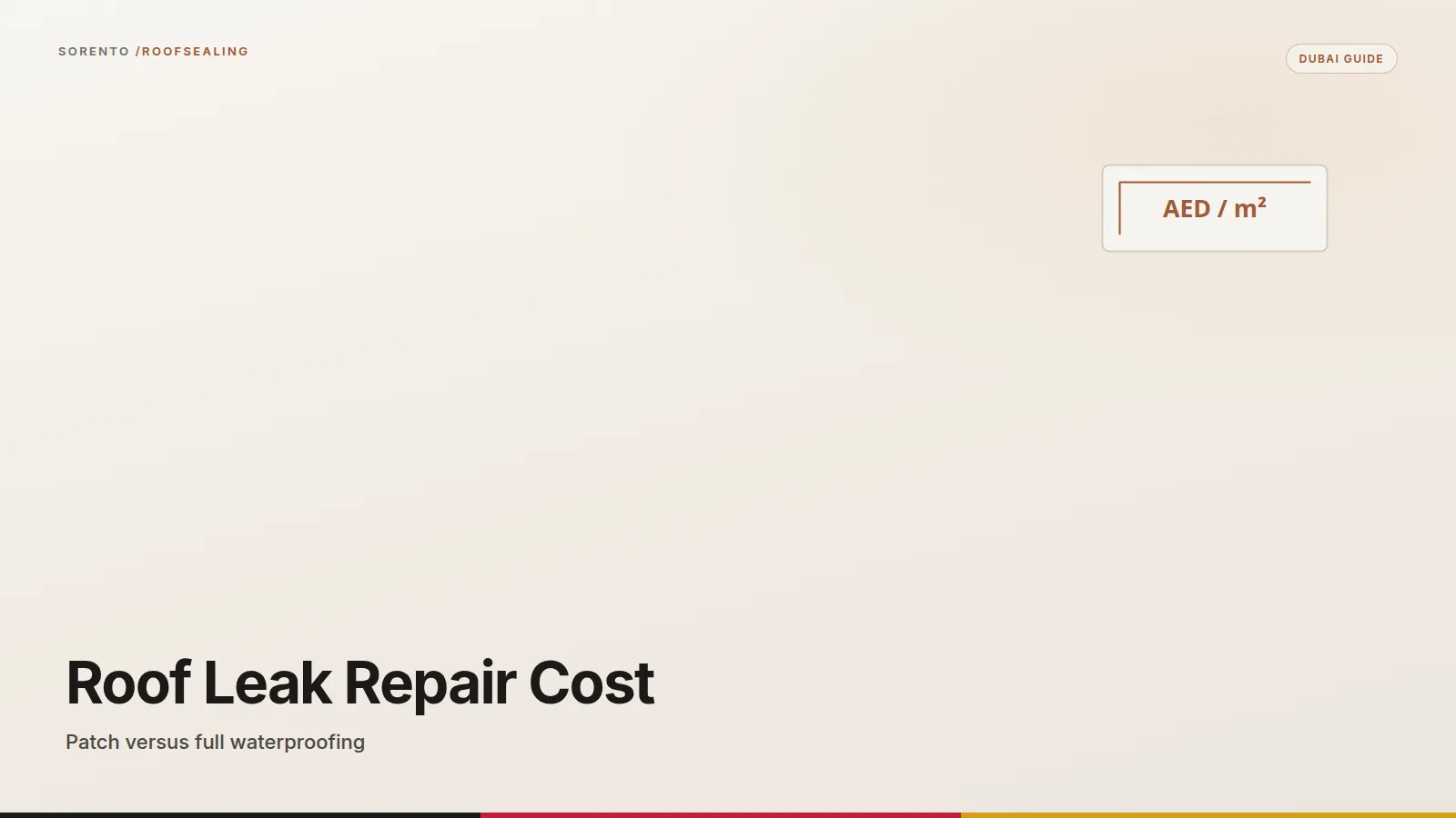 Dachleck-Reparaturkosten Dubai: Spot-Reparatur versus volle Abdichtung