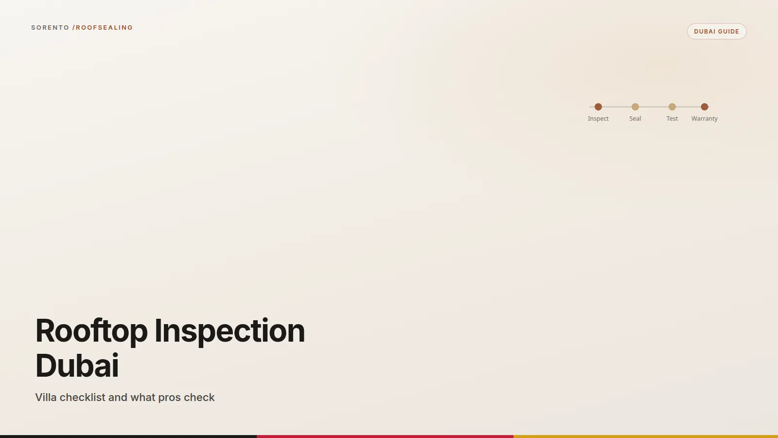 Rooftop inspection Dubai villa guide: thermal and moisture checks on drains, parapets and penetrations